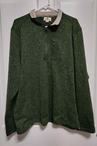 Woolrich Pullover Green 1/4 Zip Fleece Sweater